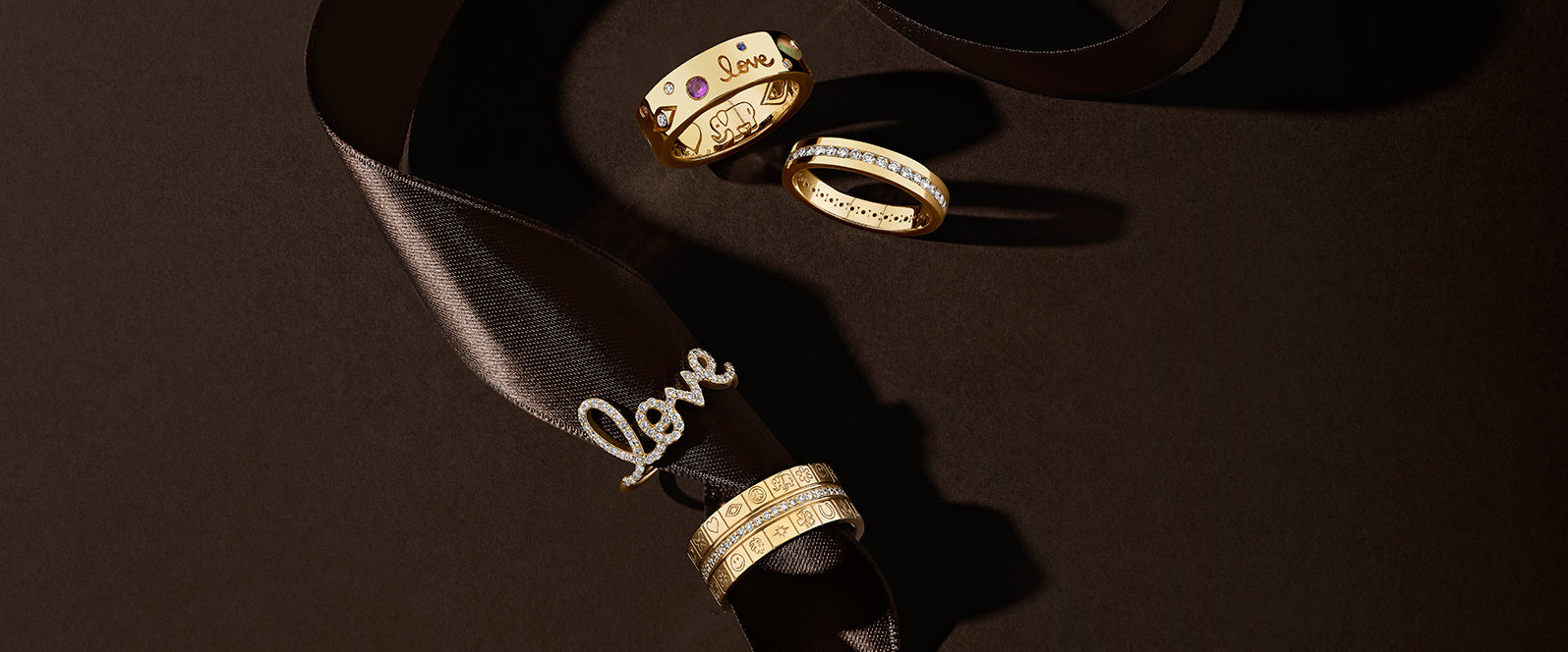 14k Gold Script Rings - Sydney Evan