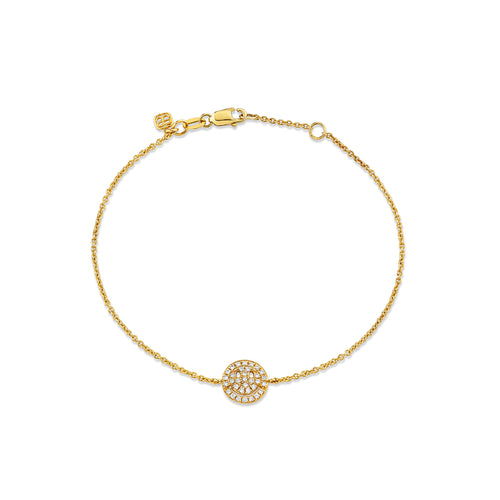 Gold & Diamond Happy Face Bracelet