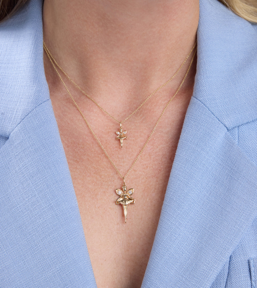 Gold & Diamond Mama Fairy Charm - Sydney Evan Fine Jewelry