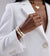 Gold & Diamond Love Script Pave Tableau Bead on Pearls