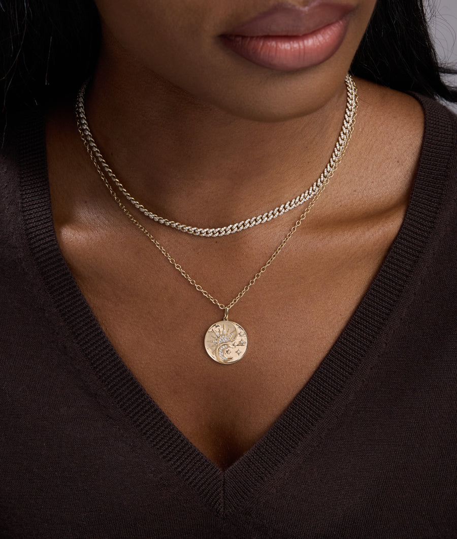 Gold & Diamond Thin Link Necklace - Sydney Evan Fine Jewelry