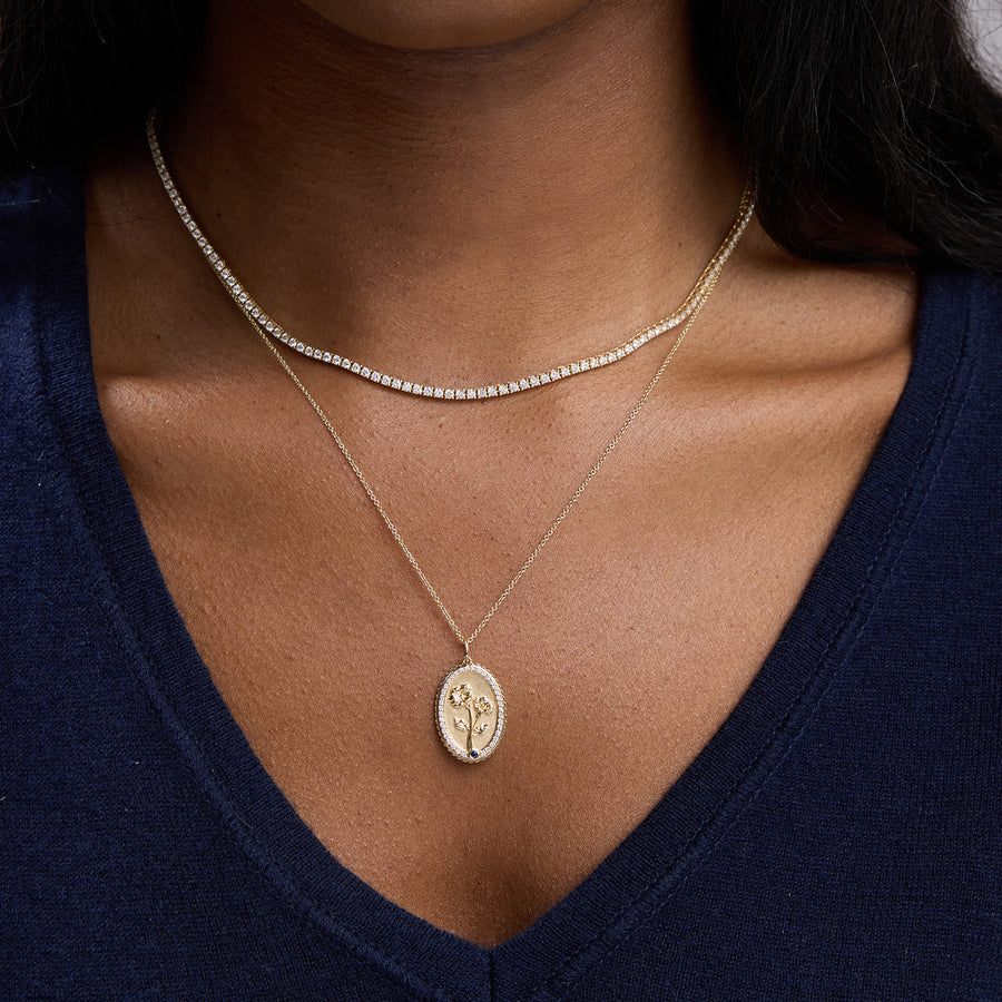 Gold & Diamond Birth Flower Charm - Sydney Evan Fine Jewelry