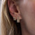 Gold & Diamond Pave Double Wavy Stud