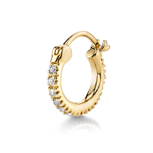 Gold & Diamond Mini Huggie Hoops