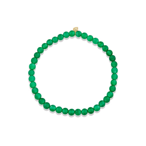 4mm Green Onyx Smooth Round Bracelet