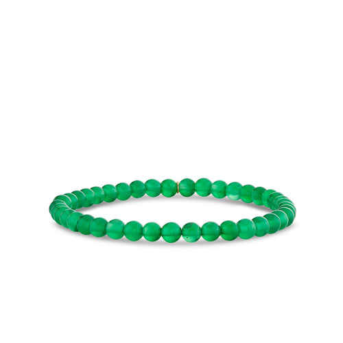 4mm Green Onyx Smooth Round Bracelet