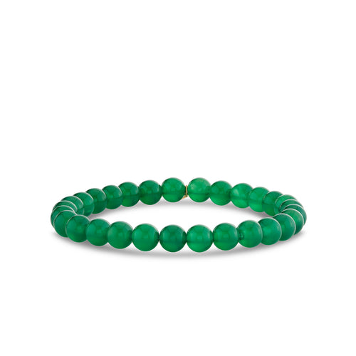 6mm Green Onyx Smooth Round Bracelet