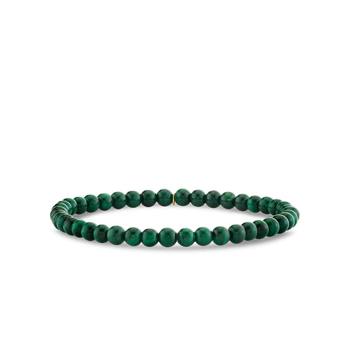 4mm Malachite Smooth Round Bracelet