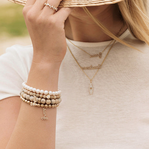 Gold & Diamond Surf Necklace