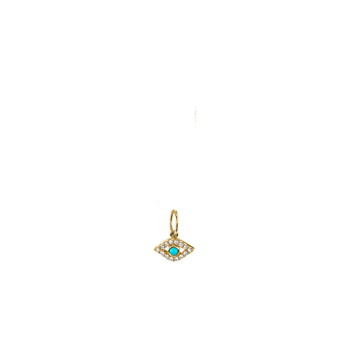 Gold & Diamond Small Eye Charm