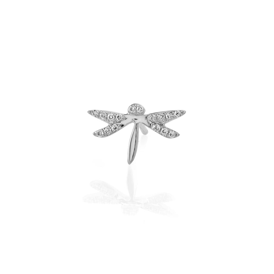 Gold & Diamond Dragonfly Stud - Sydney Evan Fine Jewelry