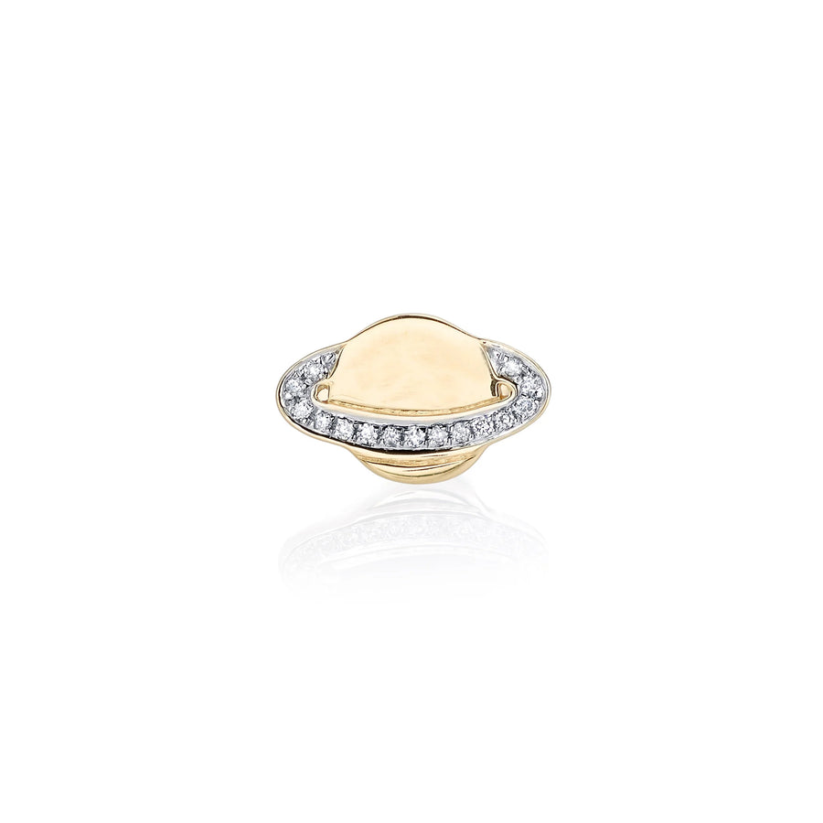 Gold & Diamond Small Saturn Stud - Sydney Evan Fine Jewelry