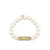 Gold & Diamond Love Script Pave Tableau Bead on Pearls