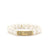 Gold & Diamond Love Script Pave Tableau Bead on Pearls