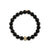 Gold & Diamond 8mm Pave Rondelle Bead on Onyx
