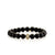 Gold & Diamond 8mm Pave Rondelle Bead on Onyx
