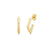Pure Gold Small Hollow Tube Marquise Eye Hoop
