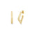 Pure Gold Medium Hollow Tube Marquise Eye Hoops