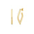Pure Gold Large Hollow Tube Marquise Eye Hoops
