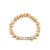 Gold & Diamond Channel Set Baguette Bar on Tan Mother of Pearl