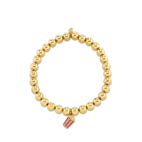 Gold & Diamond Popcorn on Gold Beads
