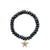 Gold & Diamond Hollywood Star Charm on Black Spinel