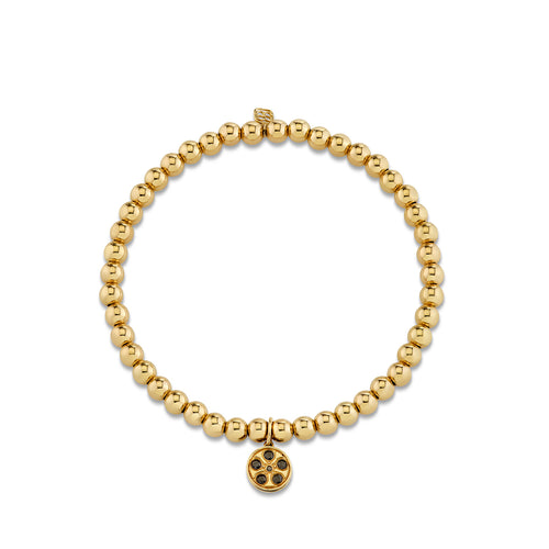 Gold & Diamond Film Reel on Gold Beads