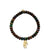 Gold & Diamond Eye Hand Charm on Black Opal