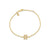 Gold & Diamond Star of David Bracelet