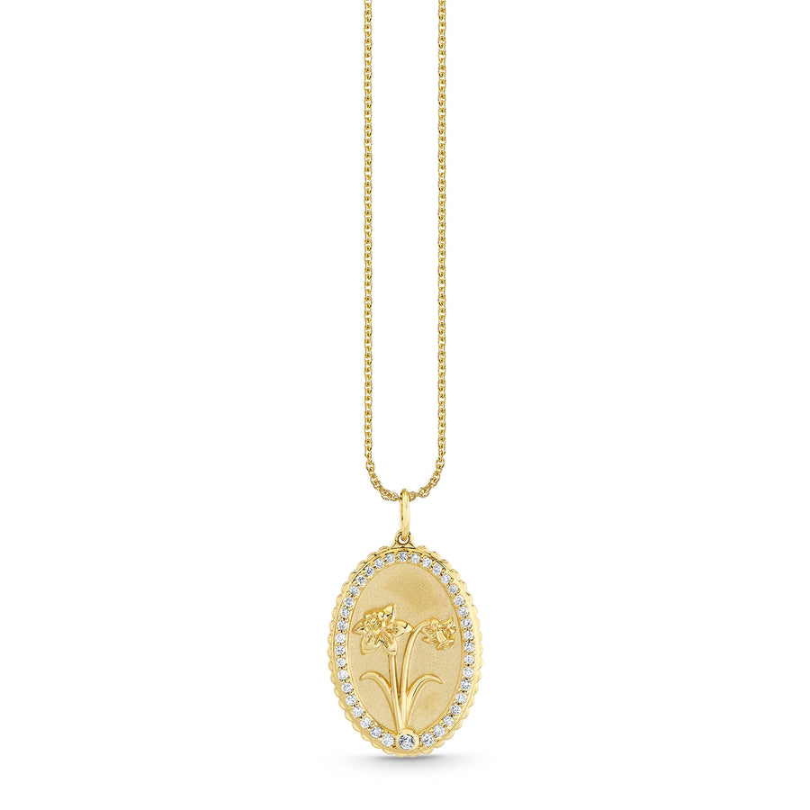 Gold & Diamond Birth Flower Charm - Sydney Evan Fine Jewelry