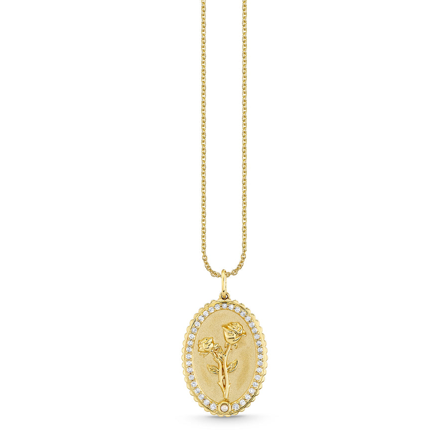 Gold & Diamond Birth Flower Charm - Sydney Evan Fine Jewelry