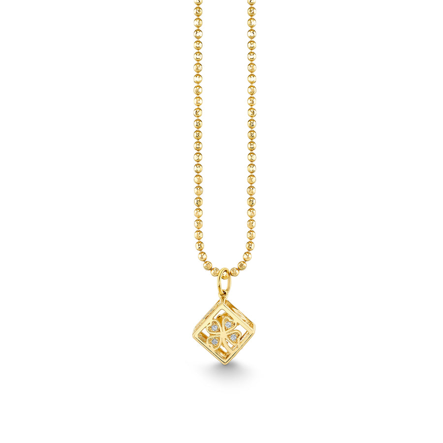 Gold & Diamond Open Icon Box Charm - Sydney Evan Fine Jewelry