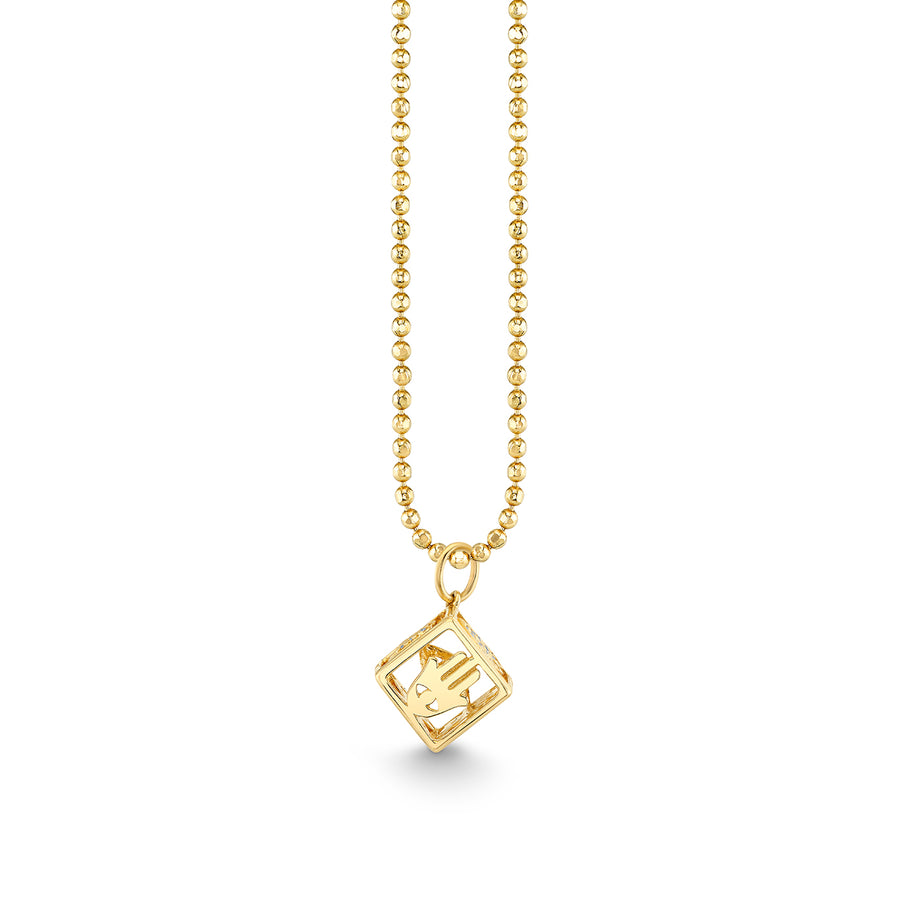 Gold & Diamond Open Icon Box Charm - Sydney Evan Fine Jewelry