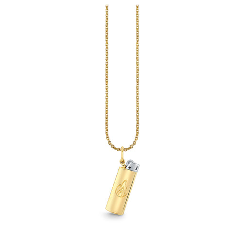 Gold & Diamond Lighter Charm
