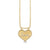 Gold & Diamond Love Script Heart Necklace