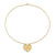Gold & Diamond Love Script Heart Necklace
