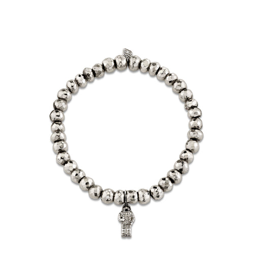 White Gold & Diamond Astronaut on Titanium Pyrite