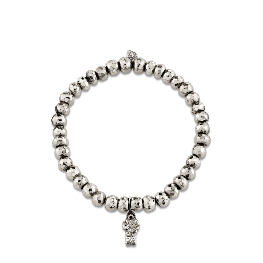 White Gold & Diamond Astronaut on Titanium Pyrite - Sydney Evan Fine Jewelry