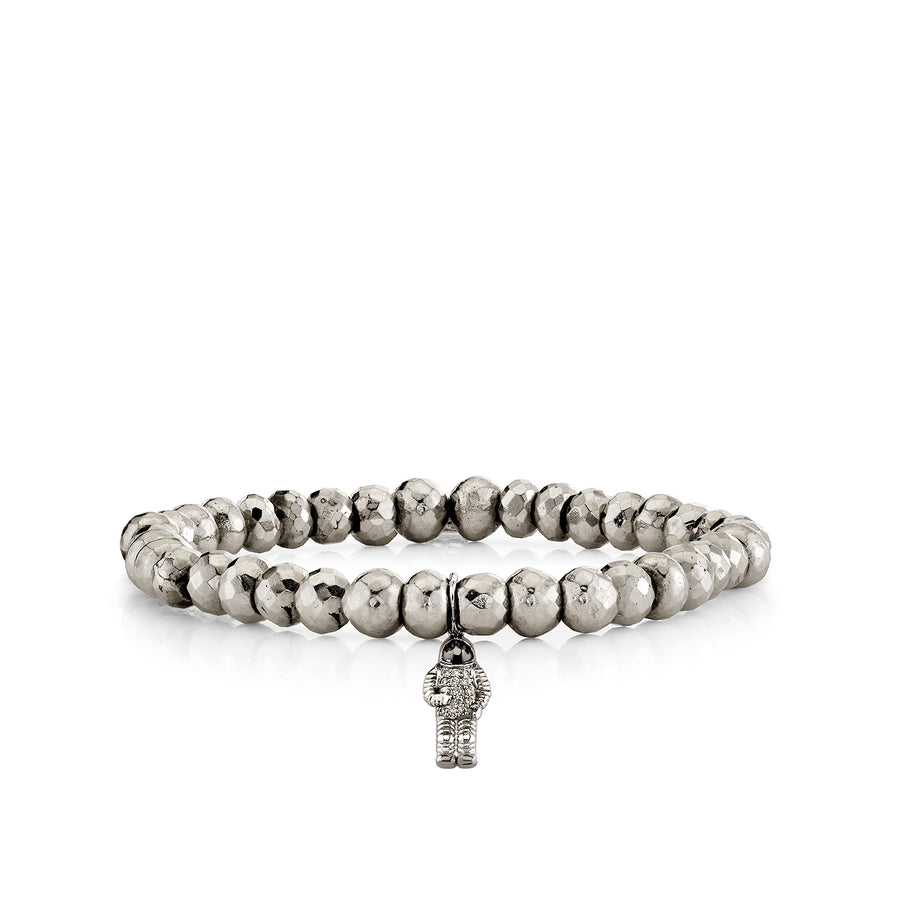 White Gold & Diamond Astronaut on Titanium Pyrite - Sydney Evan Fine Jewelry