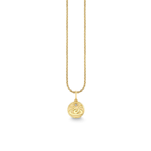 Gold & Diamond Tiny Snake Coin