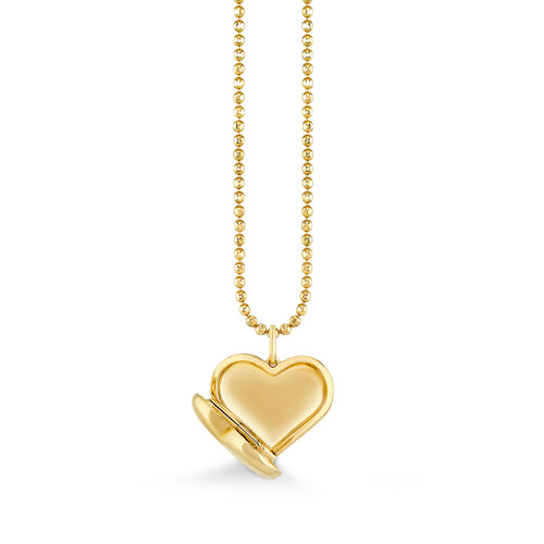 Gold & Diamond Wallpaper Heart Locket Charm
