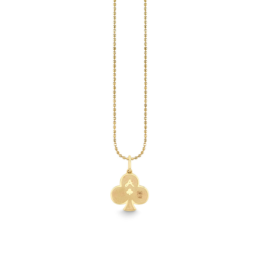 Gold & Diamond Ace of Clubs Charm - Sydney Evan Fine Jewelry