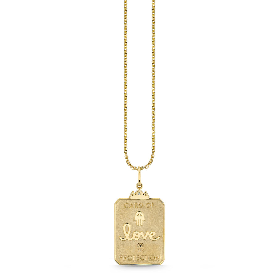 Gold & Diamond The Eye Tarot Card Charm - Sydney Evan Fine Jewelry