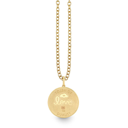 Gold & Diamond Duality Coin Charm