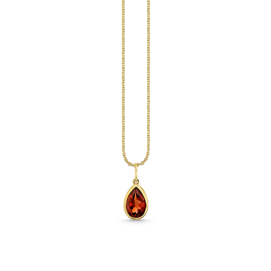 Gold & Ruby Icon Pear Solitaire Charm - Sydney Evan Fine Jewelry