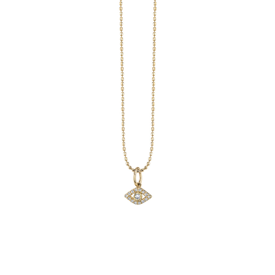 Gold & Diamond Small Eye Charm - Sydney Evan Fine Jewelry