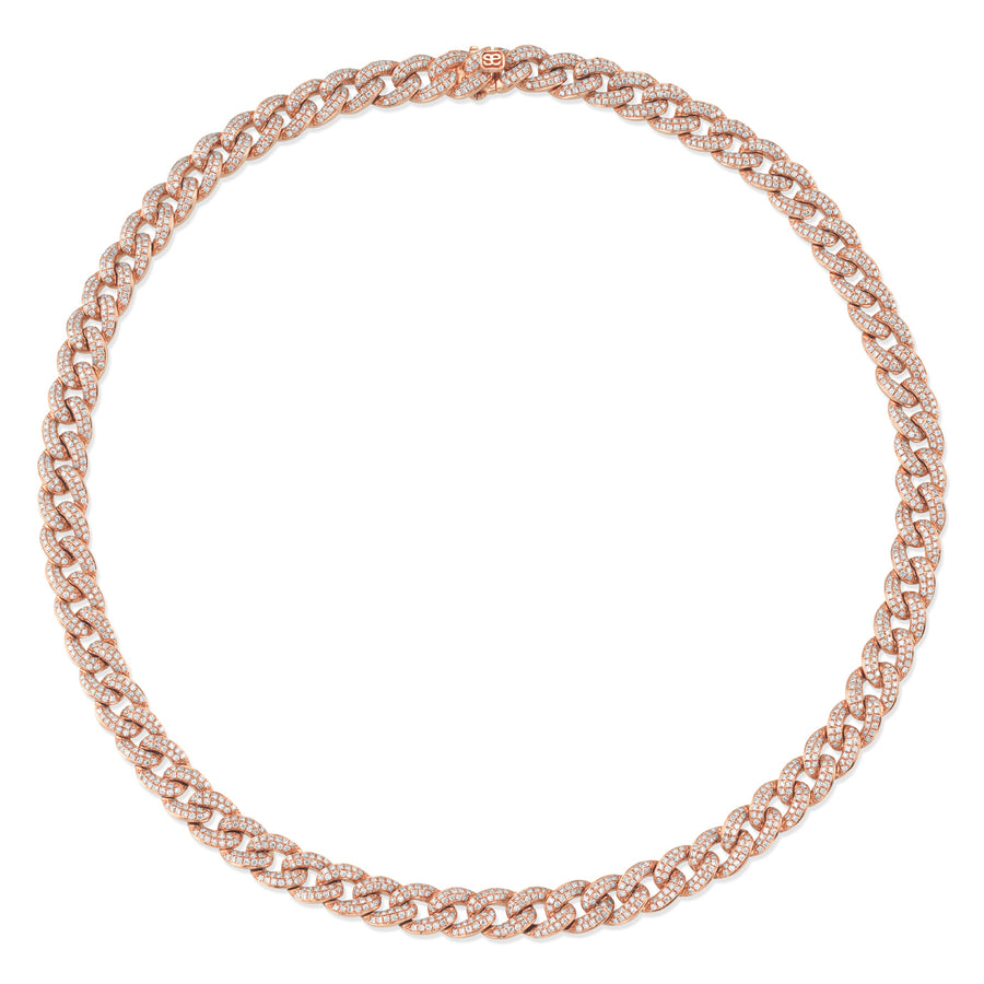 Gold & Small Diamond Link Necklace - Sydney Evan Fine Jewelry