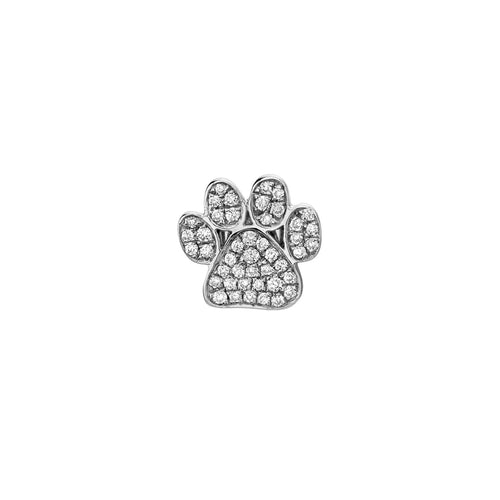 Gold & Diamond Paw Stud