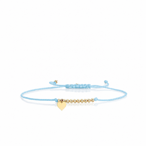 Pure Gold Tiny Heart Cord Bracelet
