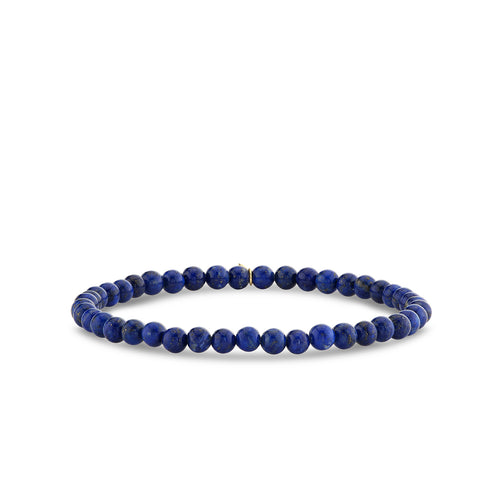4mm Lapis Smooth Round Bracelet
